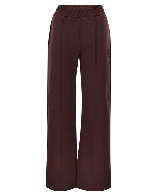 Dondup Purple Wide Leg Sweatpants With Logo