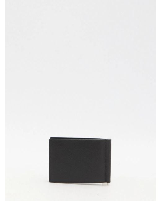 Saint Laurent White Paris Bill Clip Wallet for men