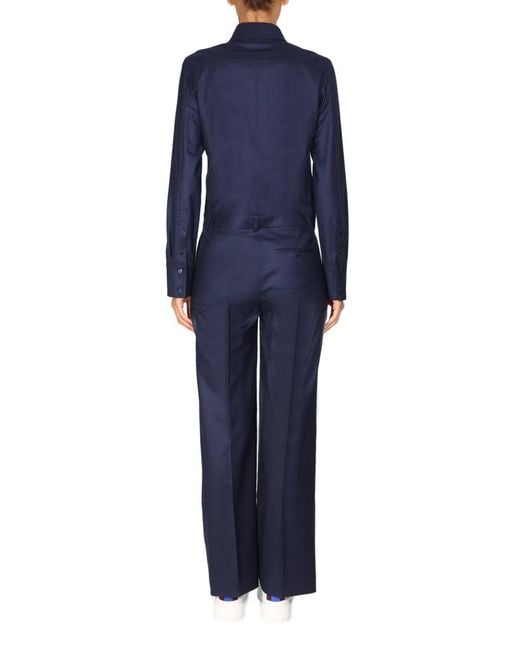 Stella McCartney Blue Wool Jumpsuit