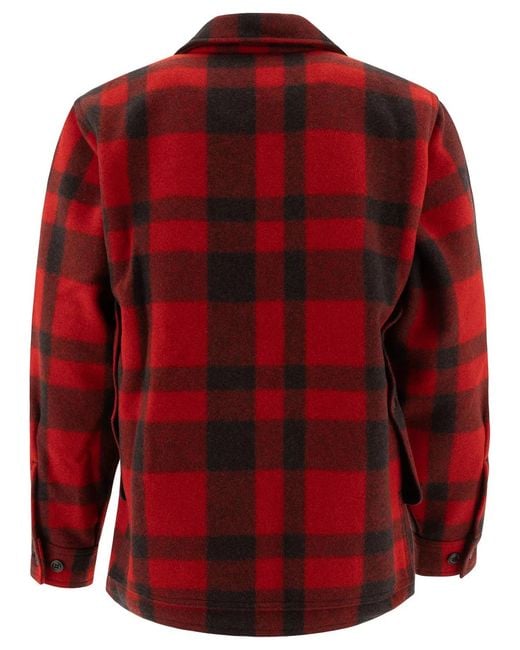 Filson Red "Mackinaw" Short Coat for men