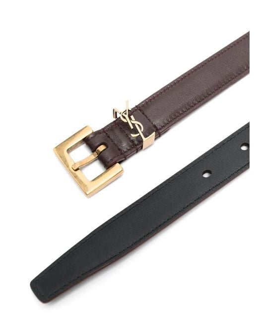 Saint Laurent White Cintura Cassandre Sottile