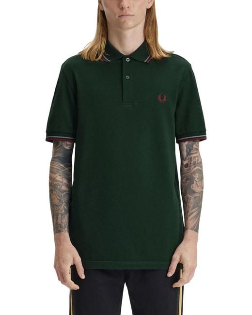 Fred Perry Green Polo With Logo for men