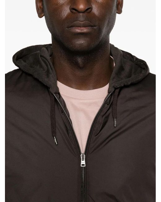 Herno Brown Cotton Polyester Sweatshirt Jacket for men