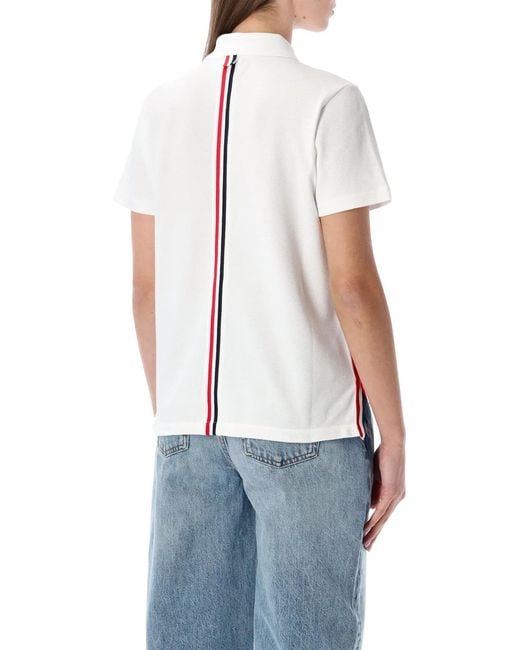 Thom Browne Blue Relaxed-Fit Cotton Polo Shirt