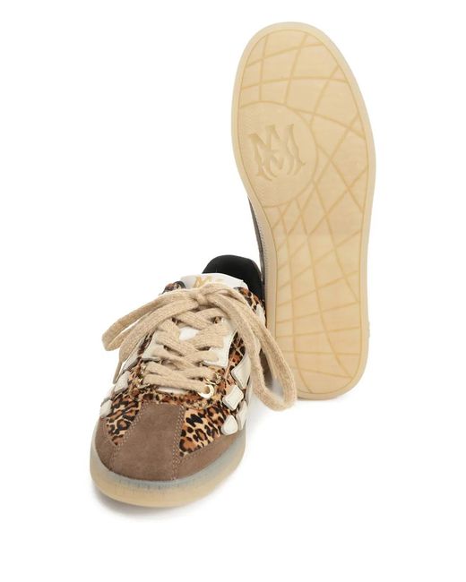 Amiri Brown Leopard Pacific Bones Sneakers for men
