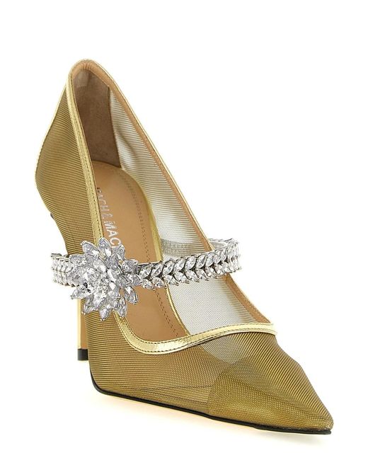 Mach & Mach Metallic 'Lotus Flower' Pumps