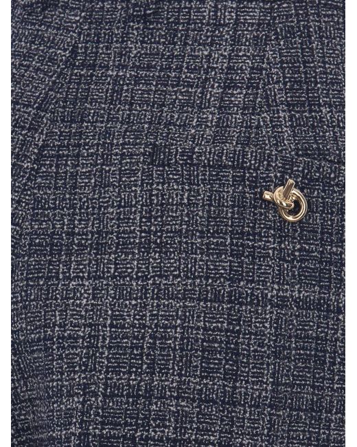 Fabiana Filippi Blue Virgin Wool Trousers