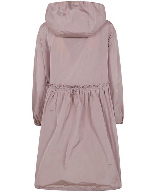 Herno Purple Midi Hooded Jacket