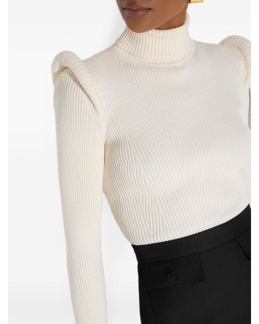 Elisabetta Franchi White Viscose Polyester Polyamide Sweater