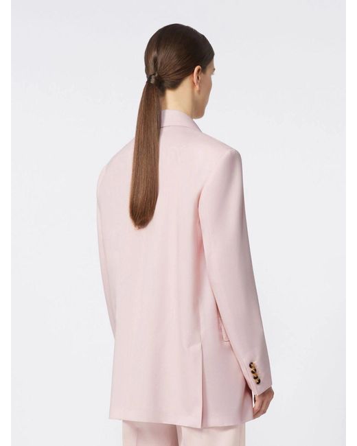 Max Mara Pink Lilac Wool Blend Ombrosa Blazer