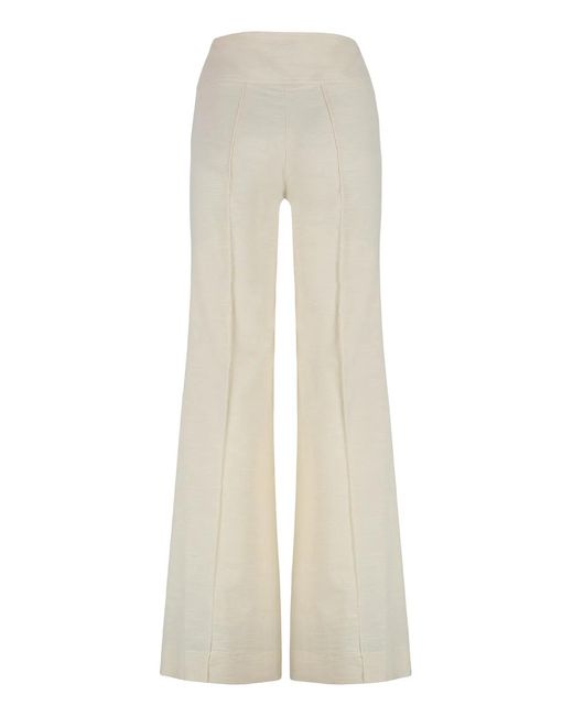 Versace Jeans Couture White Straight-Leg Trousers