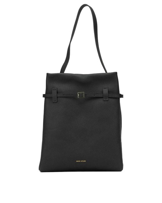 MANU Atelier Black "Tote Du Jour" Medium Shoulder Bag