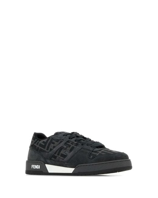 Fendi Black Match Trainers for men