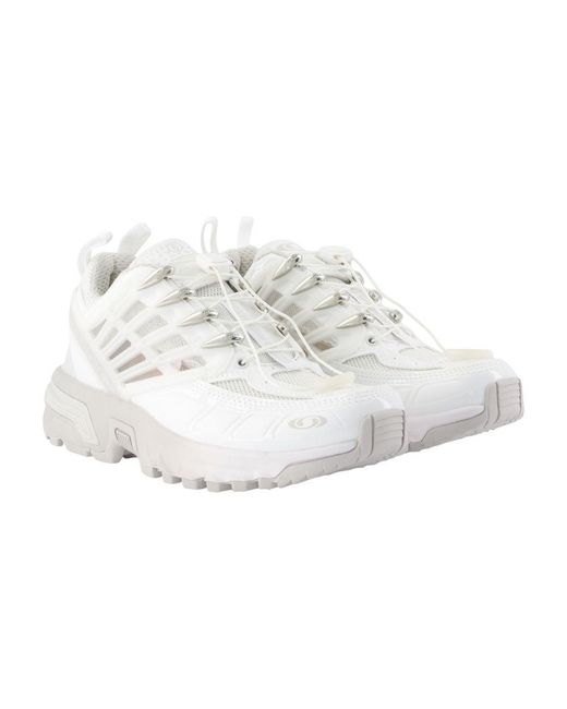 MM6 by Maison Margiela White Leather Flat Shoes