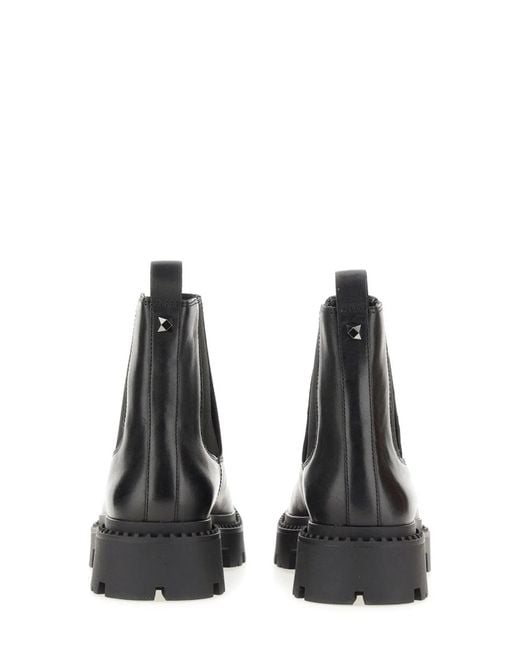 Ash Black Leather Boot