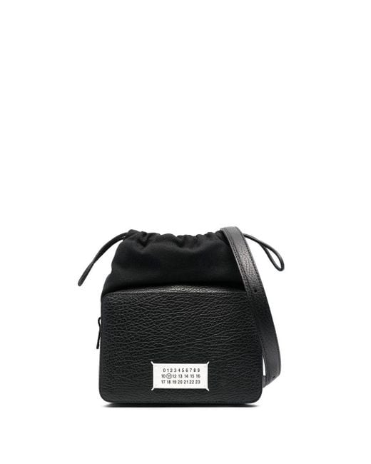 Maison Margiela Black '5Ac Camera Medium' Crossbody Bag With Patch Logo