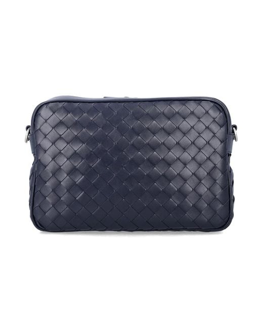 Bottega Veneta Blue Intrecciato Camera Bag for men