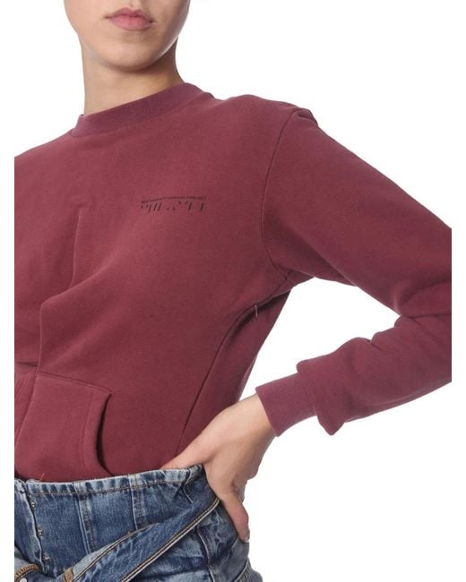 Unravel Project Red Crew Neck Sweatshirt
