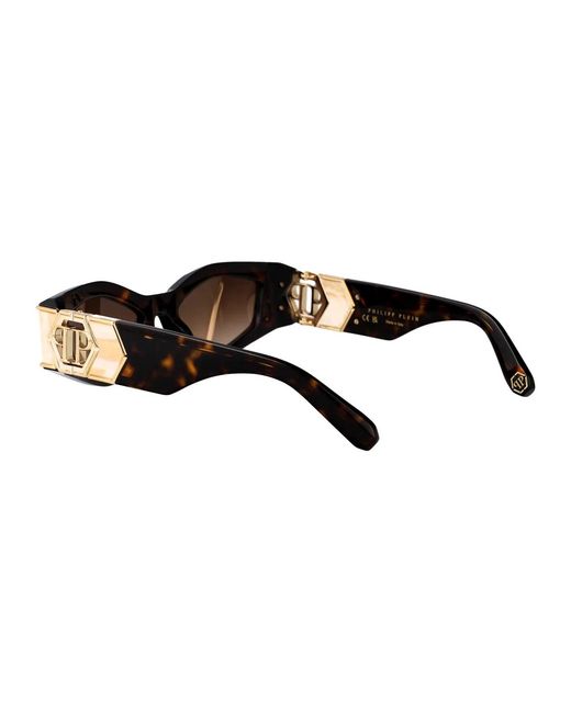 Philipp Plein Brown Acetate+Metal Sunglasses
