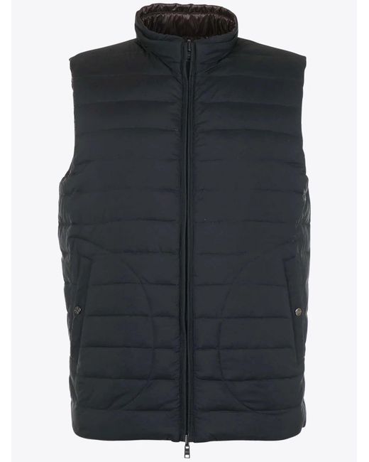 Herno Brown Polyamide Reversible Gilet for men