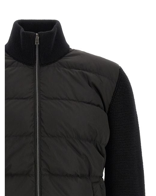 Herno Black Padded Cardigan for men
