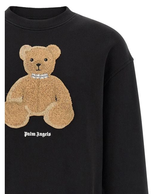 Palm Angels Black 'Bear' Sweatshirt for men