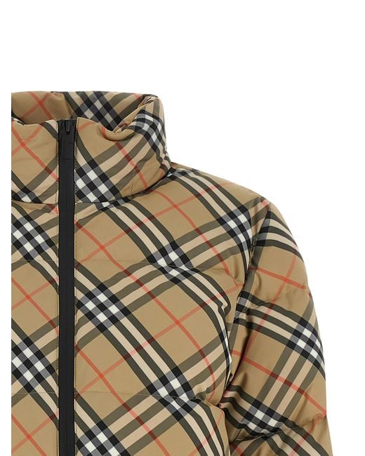 Burberry Metallic 'Ambleside Check' Down Jacket