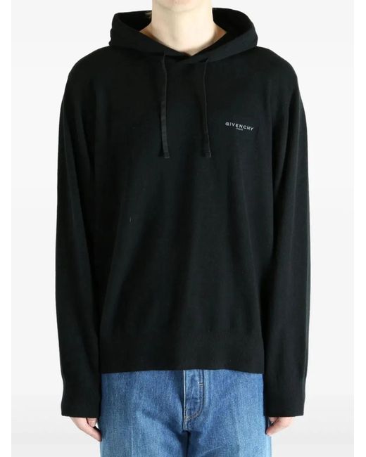 Givenchy Black Hooded Sweater for men