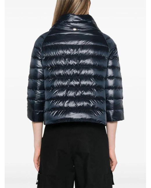 Herno Blue Sofia Nylon Cape