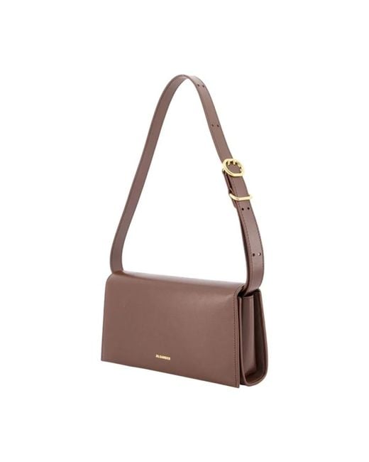 Jil Sander Brown All Day W/Buckle Crossbody