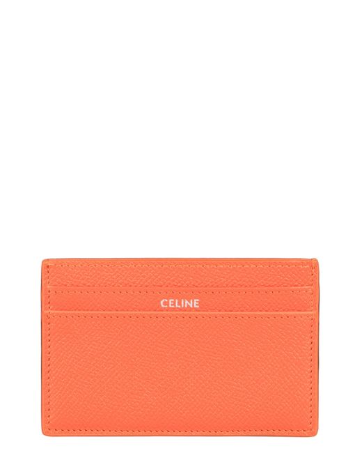 Céline Orange Medium Leather Wallet for men