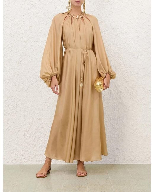 Zimmermann Natural Mahon Silk Maxi Dress