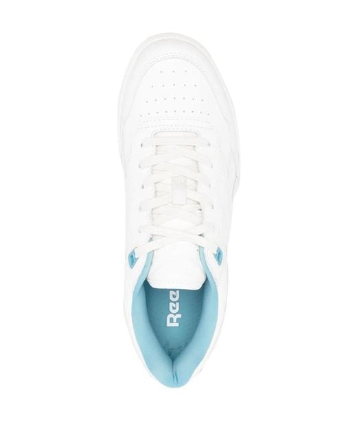 Reebok White Bb4000 Leather Sneakers for men
