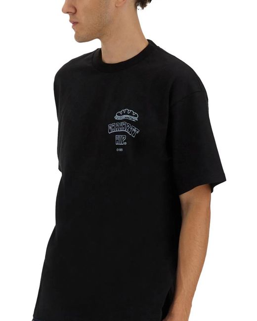 Carhartt Black Logo Cotton T-Shirt for men