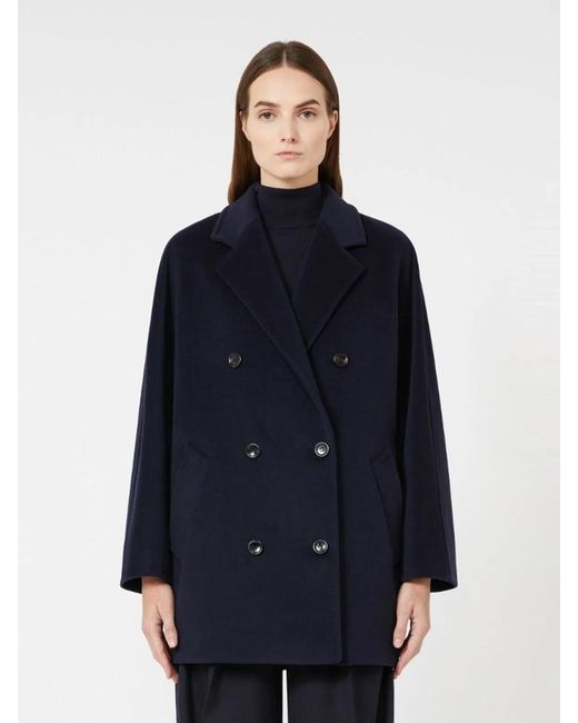Max Mara Blue Rebus Short Coat