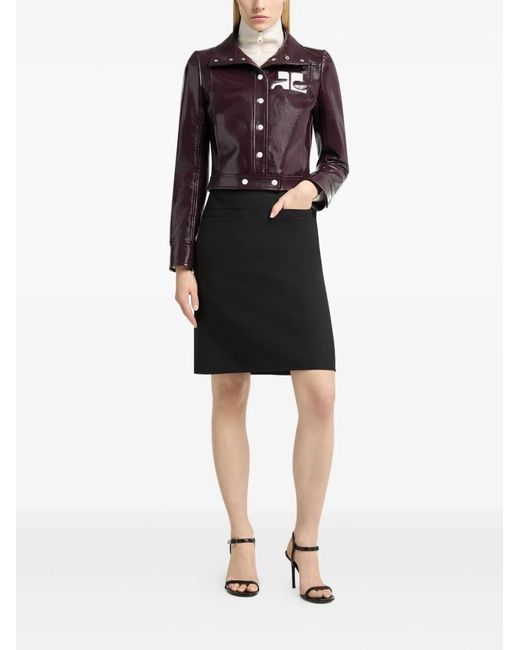 Courreges Brown Re-Edition Vinyl Jacket