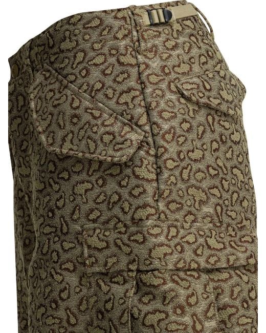 Beams Plus Green Polyester Cotton Trousers for men