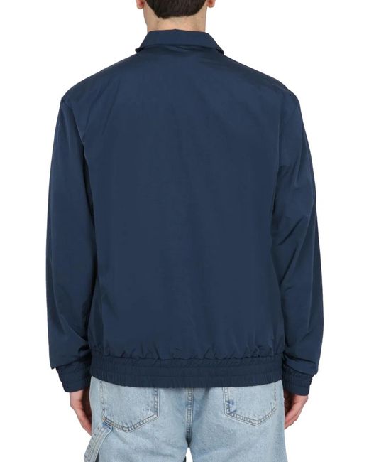 Drole de Monsieur Blue Jacket With Logo Embroidery for men