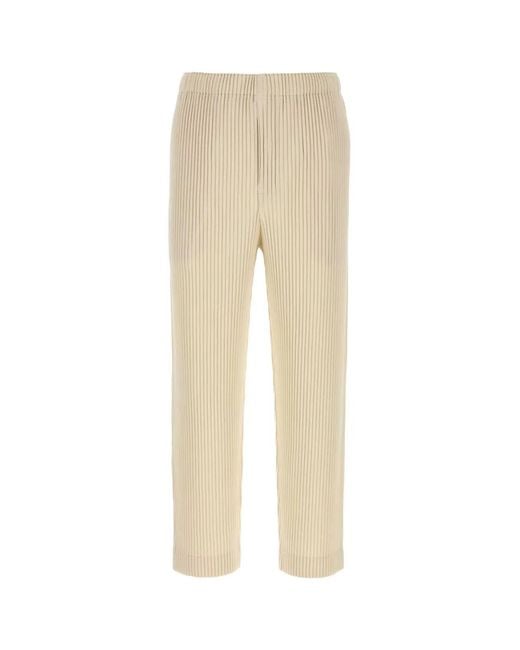 Issey Miyake Natural Regular Pleated Pants for men