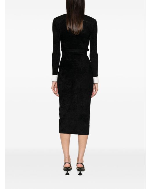Self-Portrait Black Lace Midi Dress