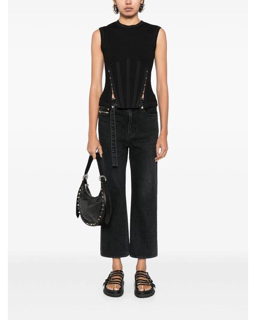 Sacai Black Boot Cut Denim Pants