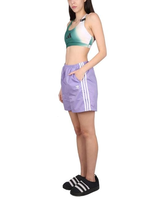Adidas Originals Purple Tops With Logo