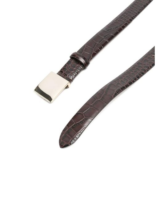 Alysi White Leather Belt