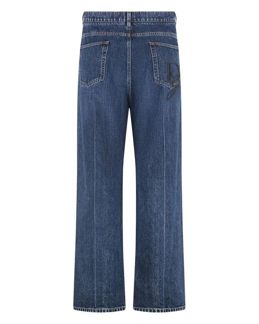 Dolce & Gabbana Blue Dolce & Gabbana Wide Leg Jeans for men