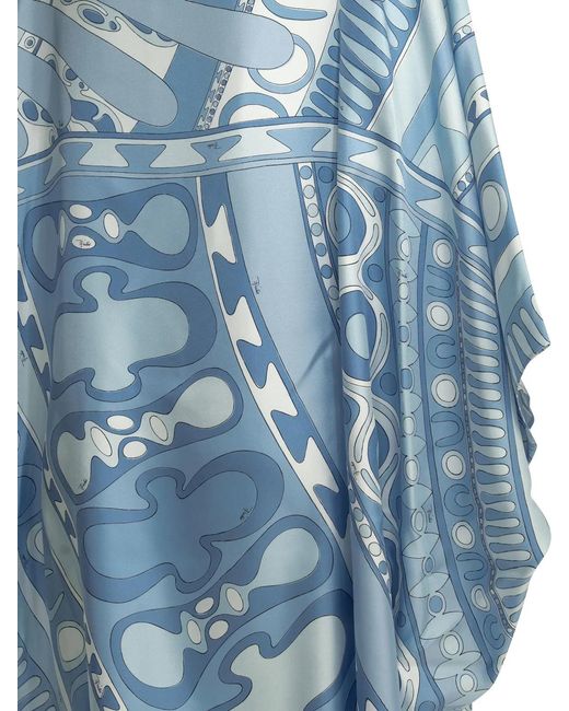 Emilio Pucci Blue "Soleil" Caftan Dress