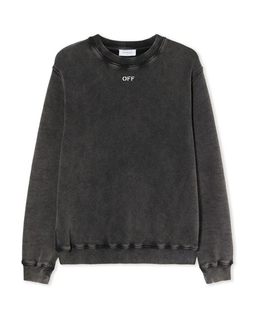 Off-White c/o Virgil Abloh Black Felpa Check Flan Arrow Logo