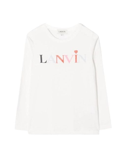 Lanvin White T-Shirt Con Logo