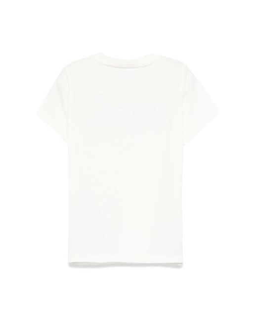 Moncler White T-Shirt With Logo