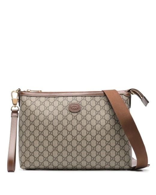 Gucci Gray Canvas Shoulder Bag for men