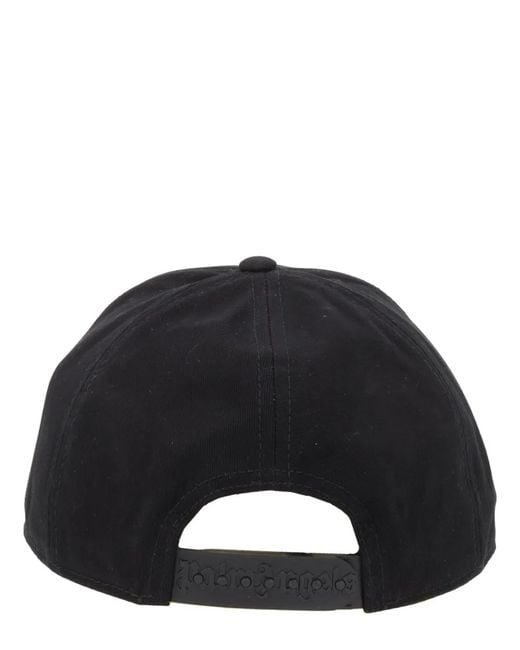 Palm Angels Black Cappello Da Baseball Overlogo for men